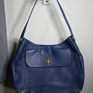 Tory Burch Blue Structured Shoulder Bag